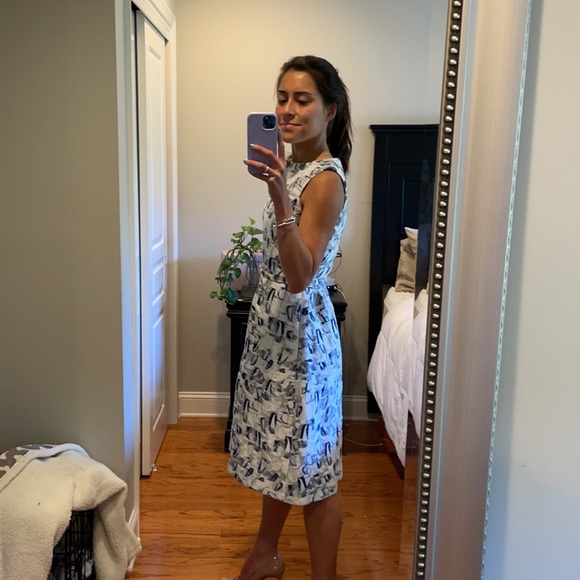 Oscar de la Renta - Navy Dress - Picture 7 of 9